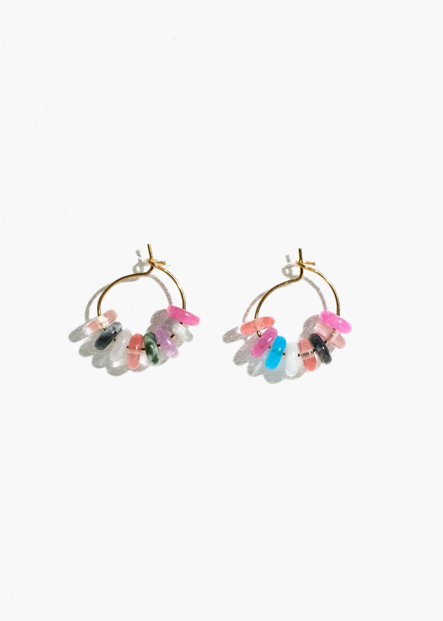 Multicolor Tourmaline Hoop Earrings