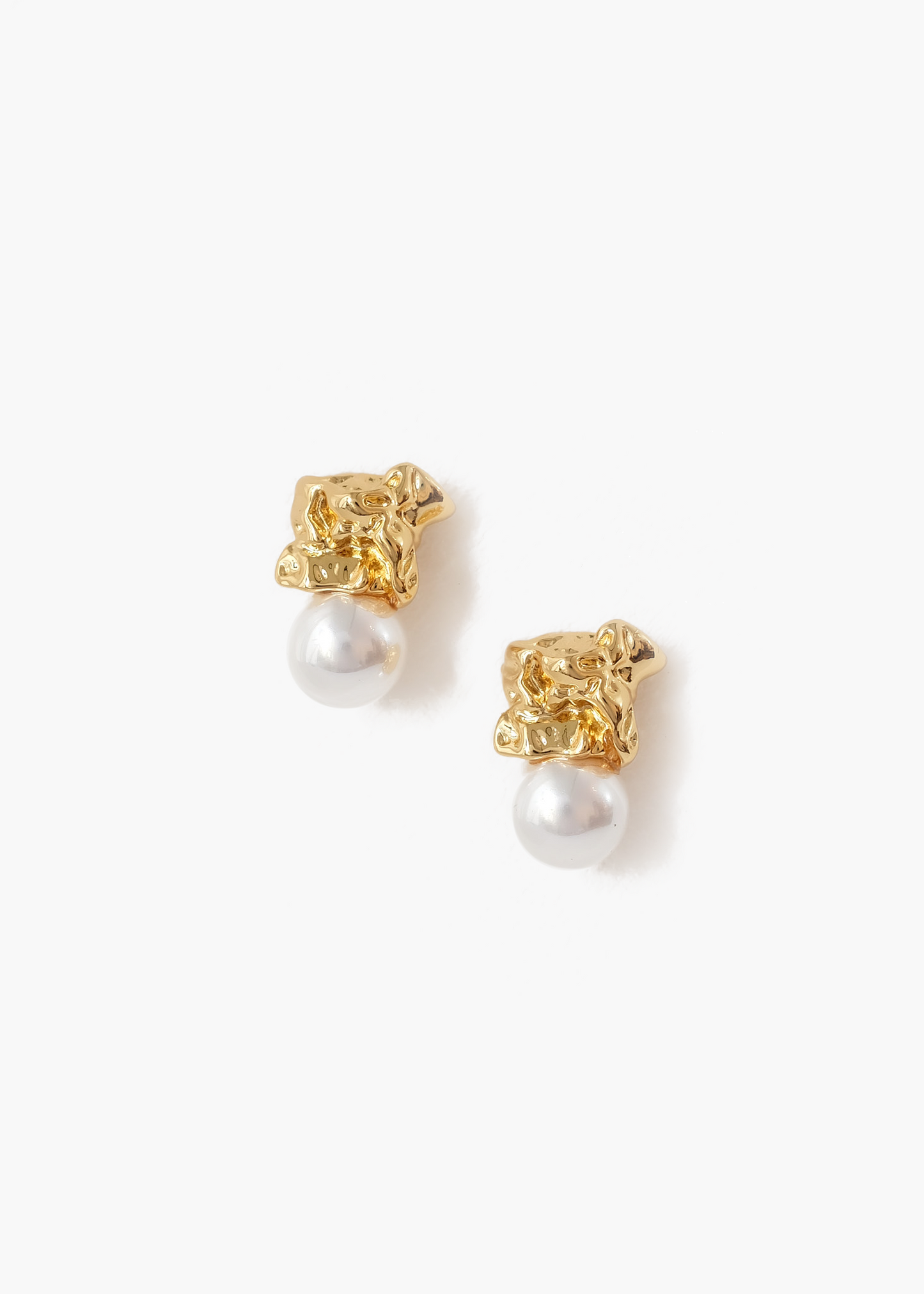 Nugget Pearl Drop Earrings