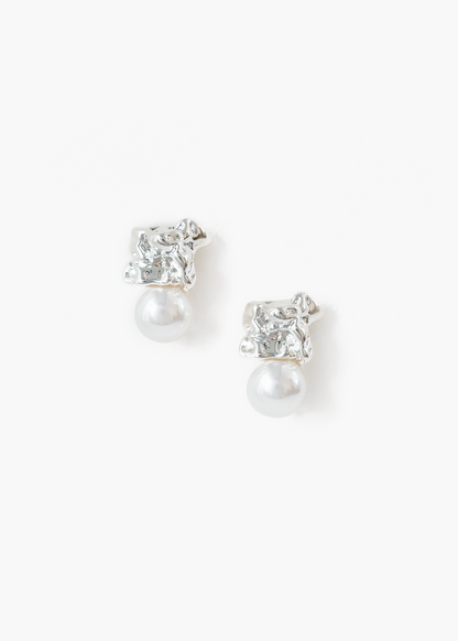 Nugget Pearl Drop Earrings