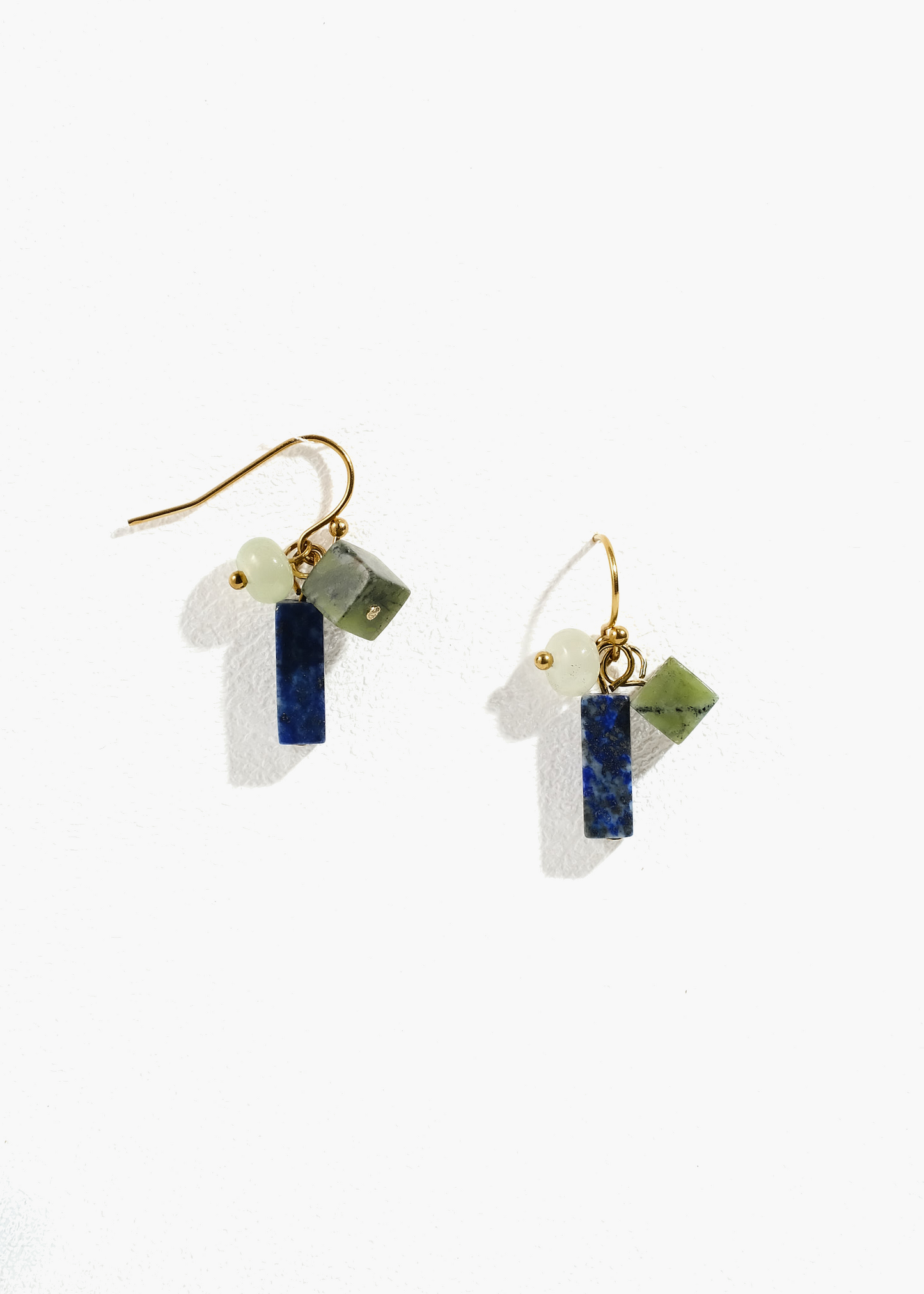 Lapis Lazuli and Jade Mix Earrings