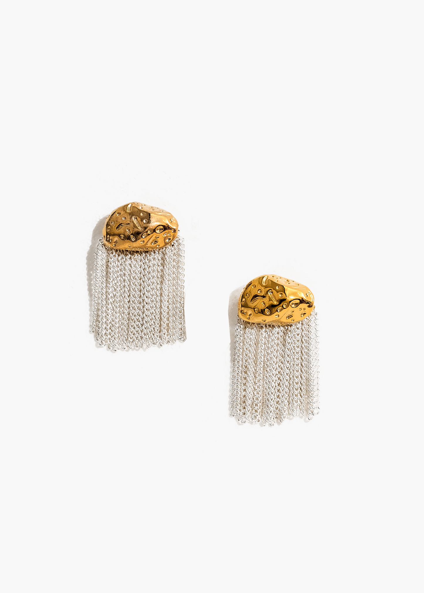 Organic Shape Chain Drape Earrings