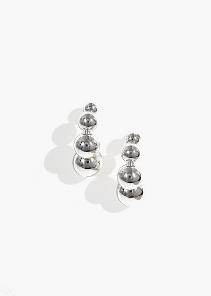 Arched Stacked Sphere Earrings