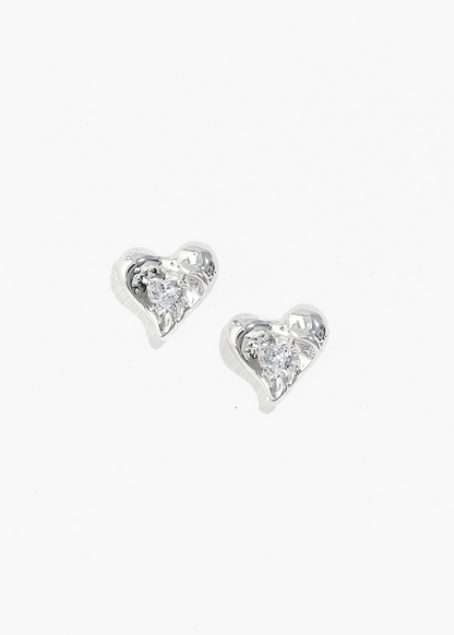 Molten Caramel Heart Earrings