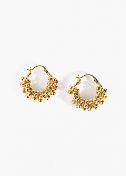 Radiant Bead Hoop Earrings