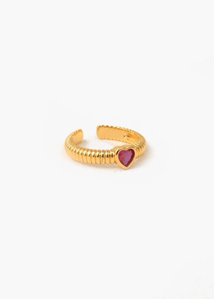 Ruby Heart Vintage Ring