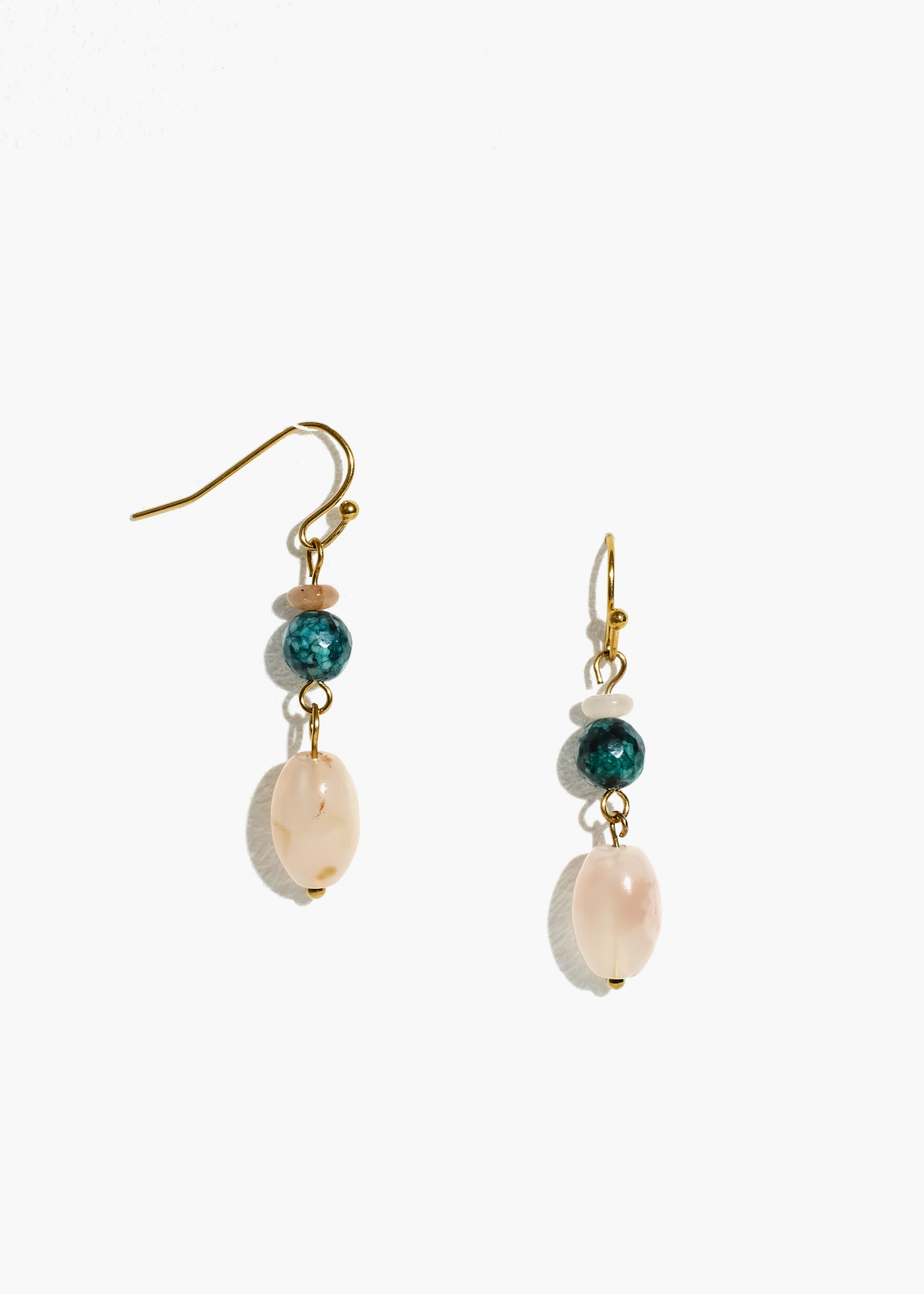 Opal and Green Jasper Earrings