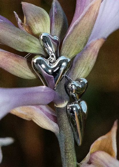 Sterling Heartfall Earrings