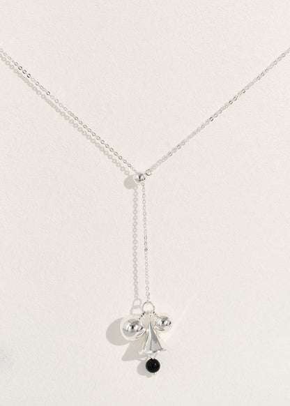 Sliding Chain Bell Pendant Necklace