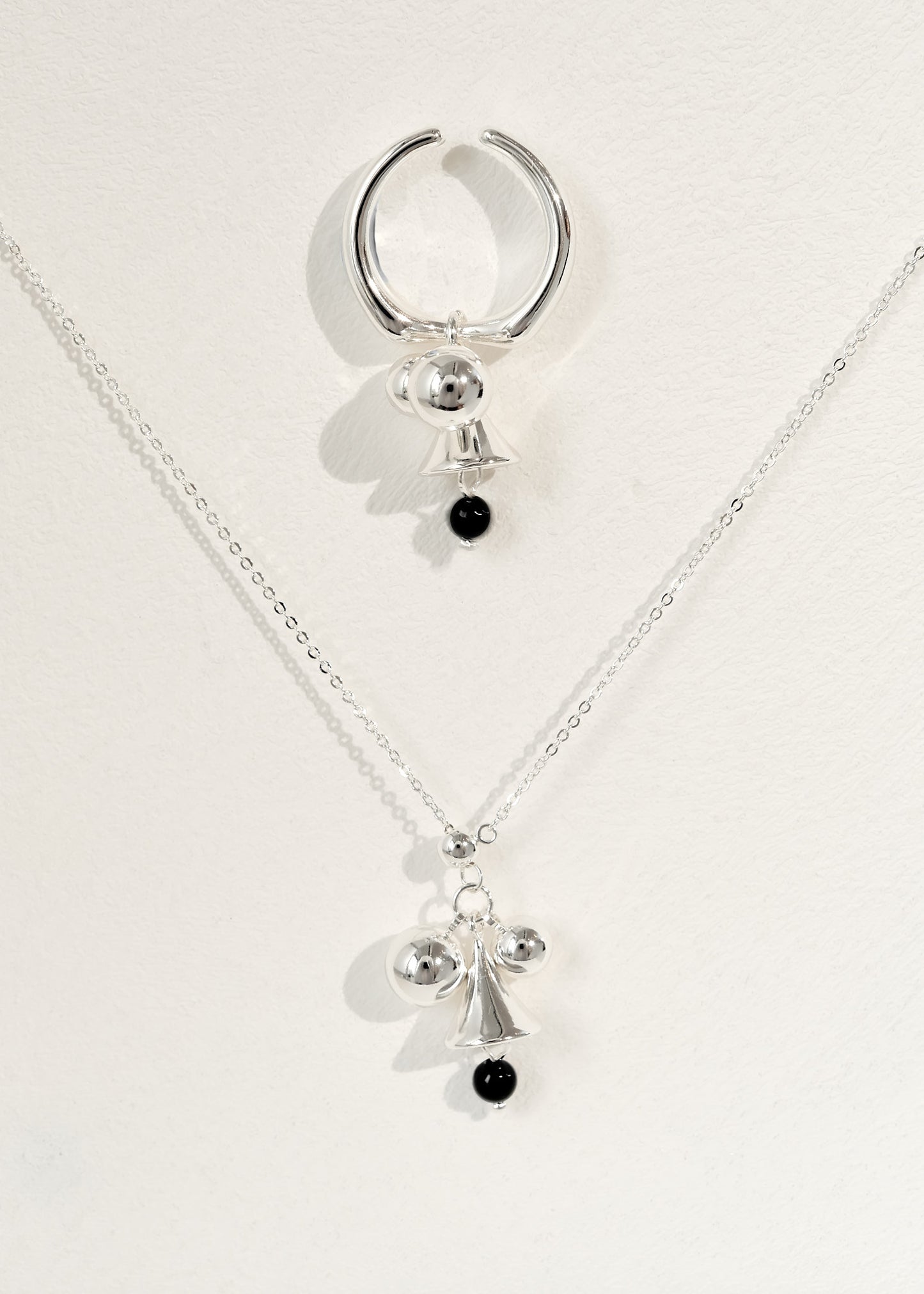 Sliding Chain Bell Pendant Necklace