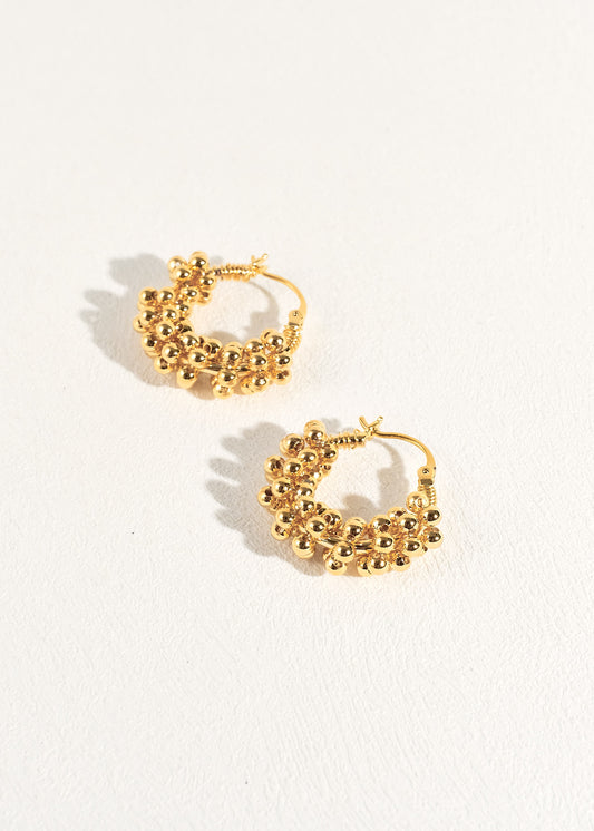 Radiant Bead Hoop Earrings