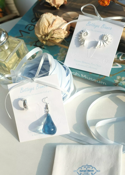 Asymmetrical Sea Tear Earrings