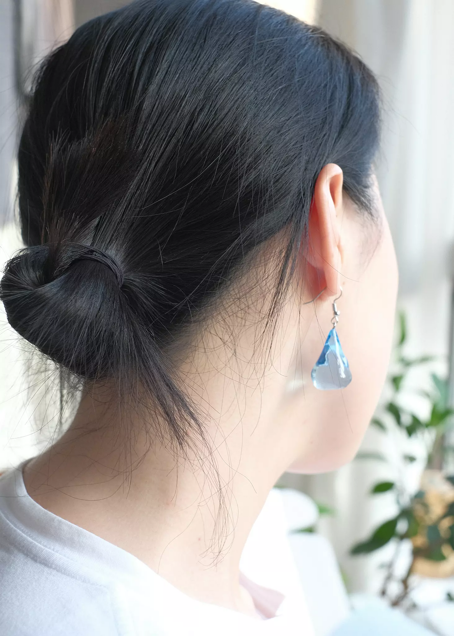 Asymmetrical Sea Tear Earrings